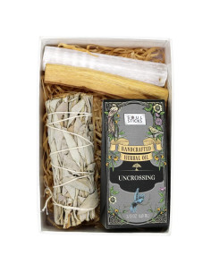 Kit de Regalo de Manifestación Soul Sticks - Salvia, Aceite, Palo Santo y Selenita
