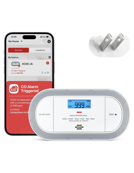 Detector de Monóxido de Carbono X-Sense Wi-Fi XC0C-iA 1-Pack