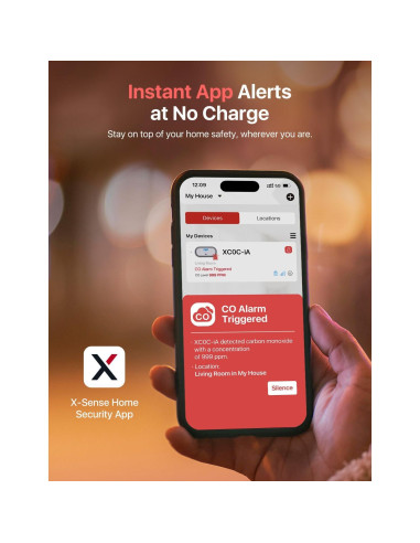 Detector de Monóxido de Carbono X-Sense Wi-Fi XC0C-iA 1-Pack