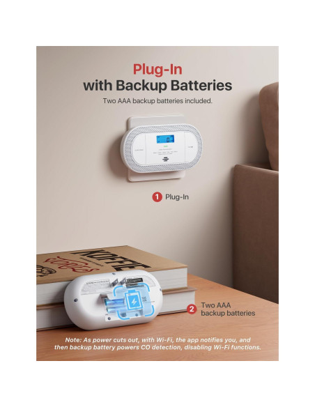 Detector de Monóxido de Carbono X-Sense Wi-Fi XC0C-iA 1-Pack