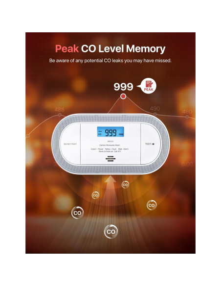 Detector de Monóxido de Carbono X-Sense Wi-Fi XC0C-iA 1-Pack