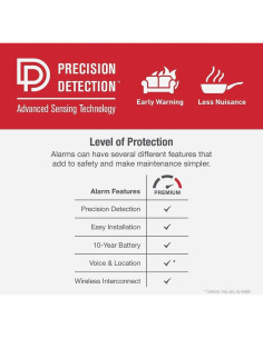 Detector de Humo y Monóxido de Carbono First Alert 10 Años 2