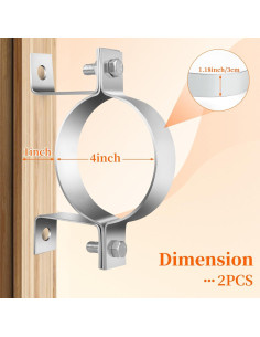 2 Piezas Correa de Tubo de Ventilación 4" Mineye Ajustable 2