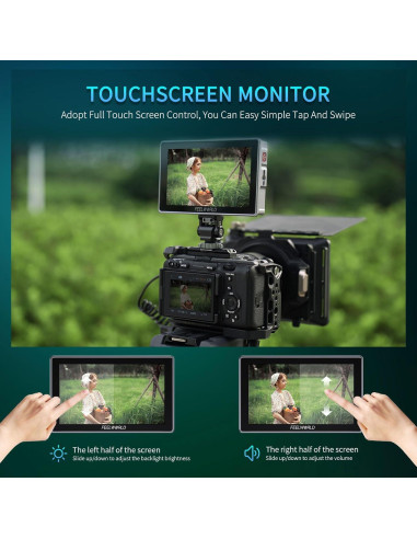 Monitor de Campo FEELWORLD H5 5.5" 1200nit 12G-SDI Táctil