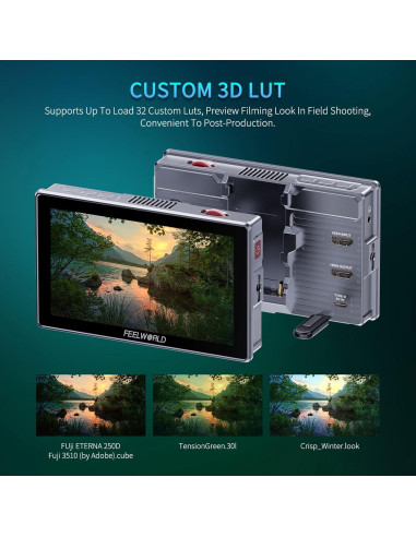 Monitor de Campo FEELWORLD H5 5.5" 1200nit 12G-SDI Táctil