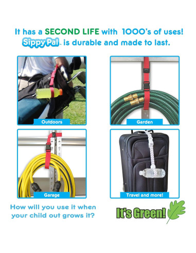 Correa para Taza Sippy SippyPal Negra Ajustable y Segura