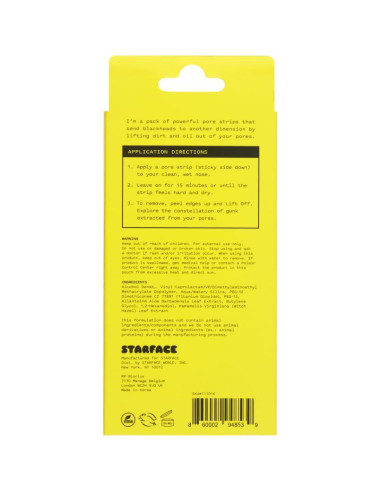 Tiras para Poros Starface Lift Off - 8 Unidades, Remueve Puntos Negros