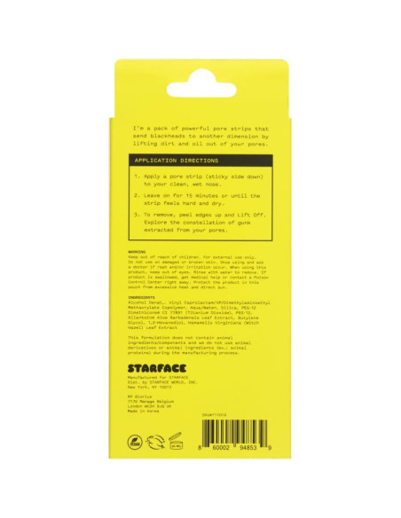 Tiras para Poros Starface Lift Off - 8 Unidades, Remueve Puntos Negros