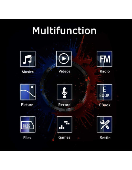 Reproductor MP3 Dyzeryk 16GB con Altavoz Integrado y Radio FM