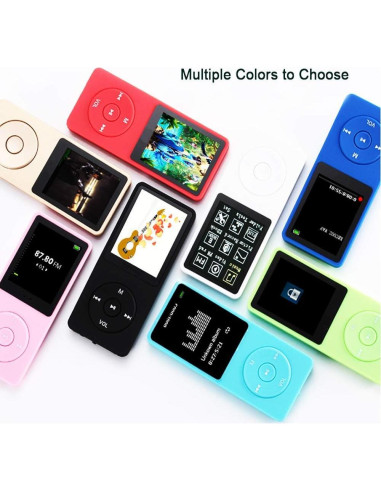 Reproductor MP3 Dyzeryk 16GB con Altavoz Integrado y Radio FM