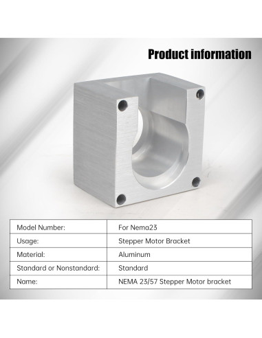 Soporte de Motor Paso a Paso Nema23 RATTMMOTOR de Aluminio
