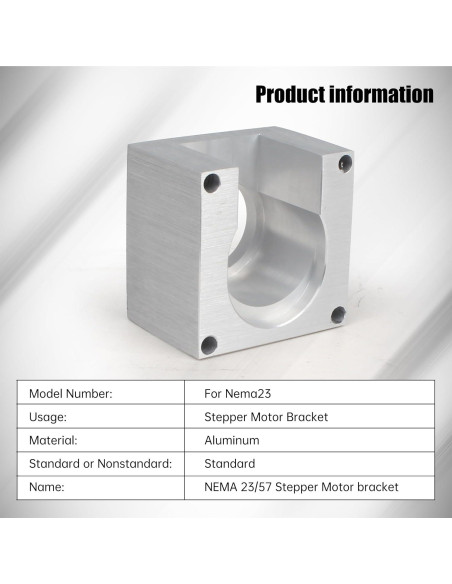 Soporte de Motor Paso a Paso Nema23 RATTMMOTOR de Aluminio