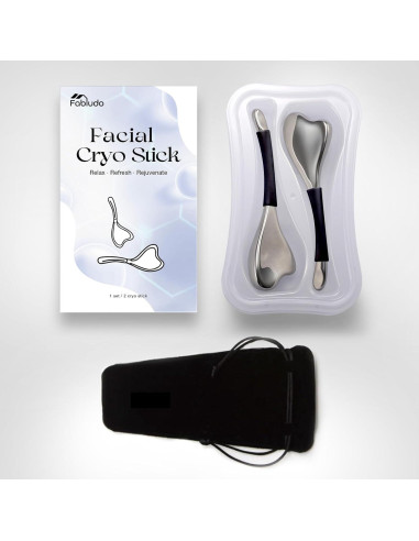 Herramientas Faciales Fabludo Gua Sha 3 en 1 Acero Inoxidable