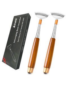 Rasca Espaldas Telescópico AITOUCH 51.5 cm Acero y Madera