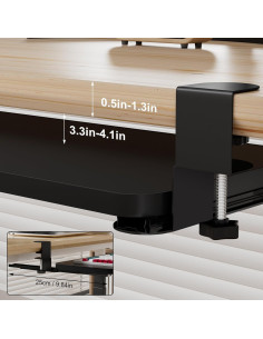 Bandeja de Teclado Bajo Escritorio PERZOE 65x25 cm Ajustable 2