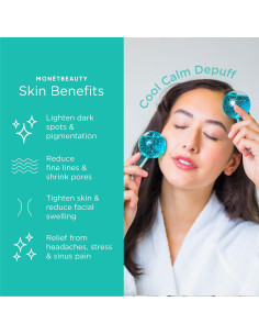 Esferas de Hielo MonetBeauty para Facial - Azul - Antienvejecimiento 2