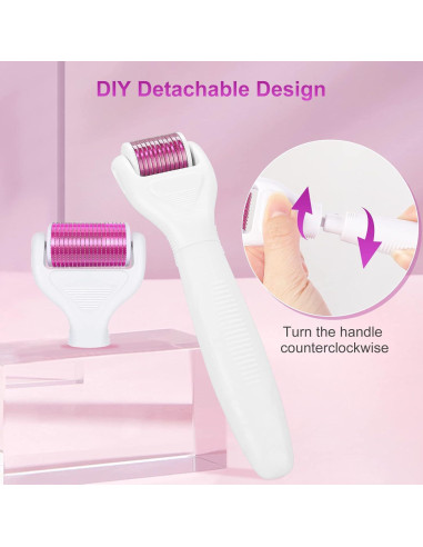 YaFex Derma Roller 6 en 1 - Microneedling 300 y 720 agujas