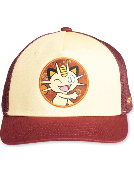 Gorra Snapback Meowth Pokémon Center - Unisex Adulto Rojo