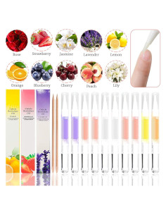 Set de 10 Bolígrafos de Aceite para Cutículas Visen - Aromas Frutales