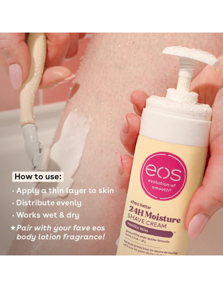 Crema de Afeitar para Mujeres eos Vainilla 396 g 2-Pack