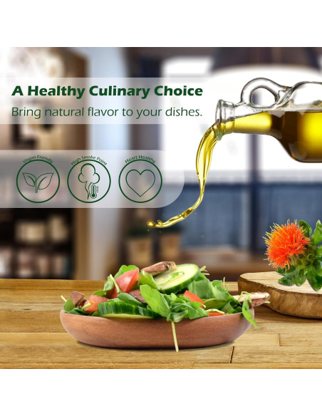 Aceite de Cártamo 59 ml Prensado en Frío 100% Puro Natural