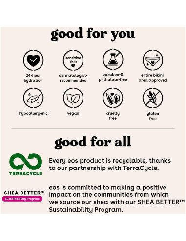 Crema de Afeitar para Mujeres eos Vainilla 396 g 2-Pack