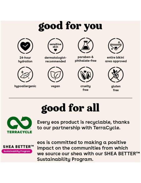 Crema de Afeitar para Mujeres eos Vainilla 396 g 2-Pack