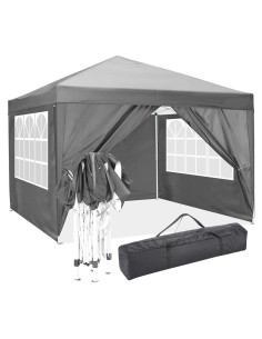 Carpa Plegable COBIZI 3x3m Impermeable con 4 Paredes Laterales