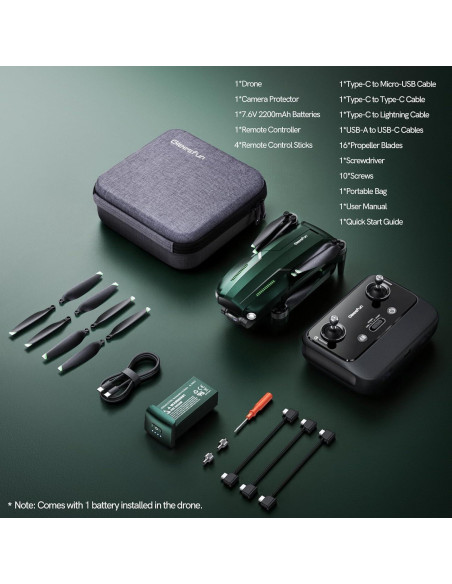 Drone Gleesfun G11MINI 4K con Cámara 8K y GPS - 246g