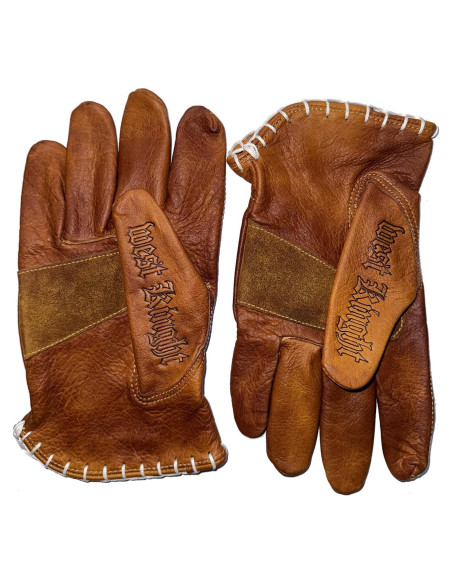 Guantes de Cuero Retro Hechos a Mano Genérico - Marrón Oscuro