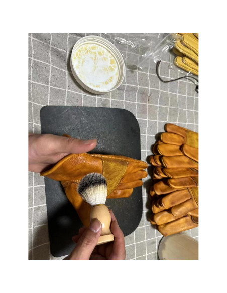 Guantes de Cuero Retro Hechos a Mano Genérico - Marrón Oscuro