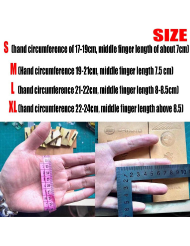 Guantes de Cuero Retro Hechos a Mano Genérico - Marrón Oscuro