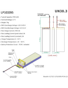 Batería de polímero de litio EEMB 3.7V 3700mAh para dispositivos 2