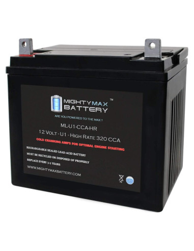 Batería Mighty Max ML-U1 12V 320CCA para cortacésped John Deere
