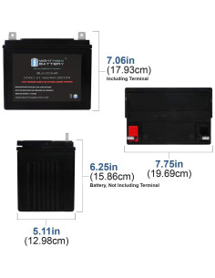 Batería Mighty Max ML-U1 12V 320CCA para cortacésped John Deere 2