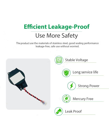 Batería CMOS CR2032 HSSDTECH para HP y Dell - 1 pieza