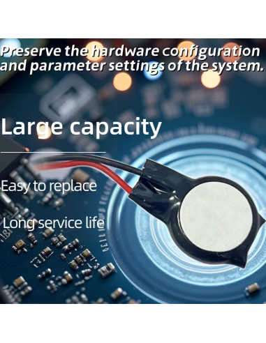 Batería CMOS CR2032 HSSDTECH para HP y Dell - 1 pieza