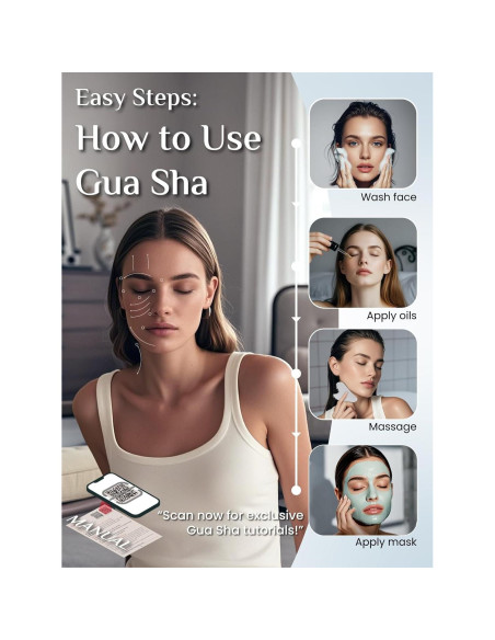 Herramienta Gua Sha Facial Rena Chris Acero Inoxidable Plata