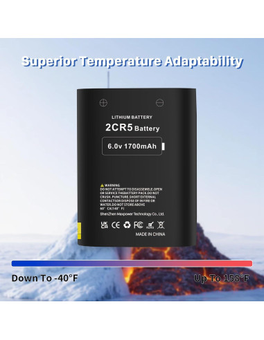 Batería 2CR5 KOOAQQ 1700mAh 6V Reemplazo para Cámara