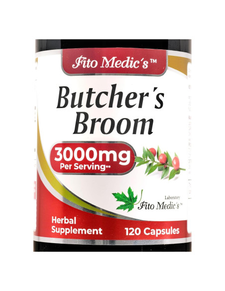 Suplemento Herbal FITO MEDIC'S Escoba de Carnicero 120 Cápsulas