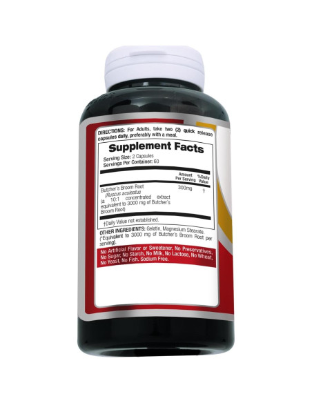 Suplemento Herbal FITO MEDIC'S Escoba de Carnicero 120 Cápsulas