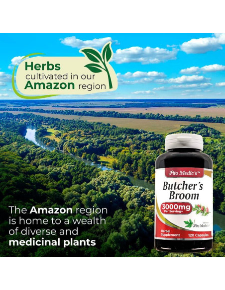 Suplemento Herbal FITO MEDIC'S Escoba de Carnicero 120 Cápsulas