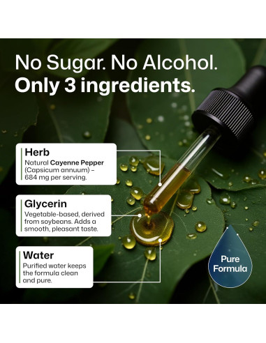 Gotas de Pimienta de Cayena BioKrauter 118 ml - Veganas y Sin Alcohol