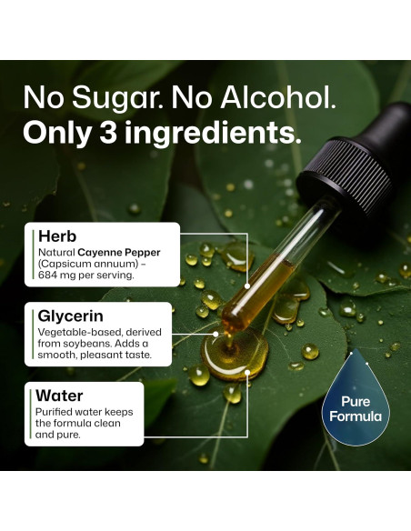 Gotas de Pimienta de Cayena BioKrauter 118 ml - Veganas y Sin Alcohol