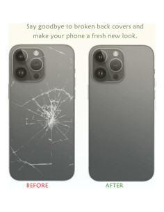 Cristal Trasero iPhone 13 Negro + Kit Herramientas Reparación 2