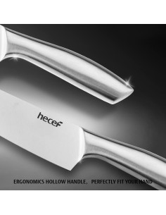 Conjunto de Cuchillos de Cocina Hecef 5 Piezas Acero Inoxidable 2