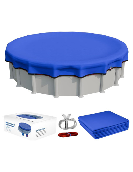 Cubierta de piscina redonda JTW 18 pies (5.49 m) azul 500D