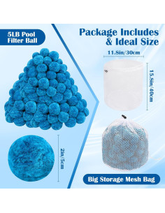 Bolas de Filtro Reutilizables COITEK 5 Unidades 5cm Azul 2