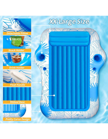 Flotador Inflable Grande JIANYHW para Piscina y Playa 178x152cm