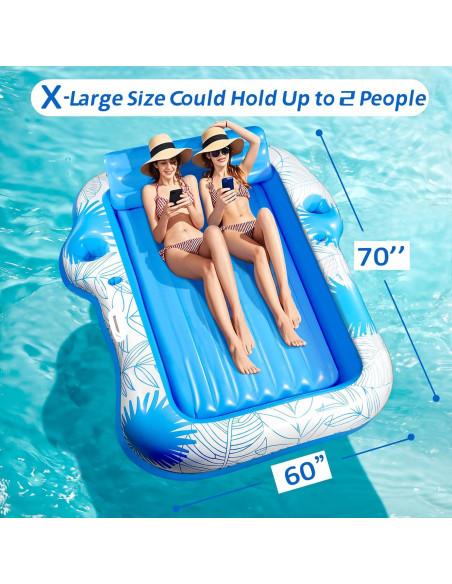 Flotador Inflable Grande JIANYHW para Piscina y Playa 178x152cm